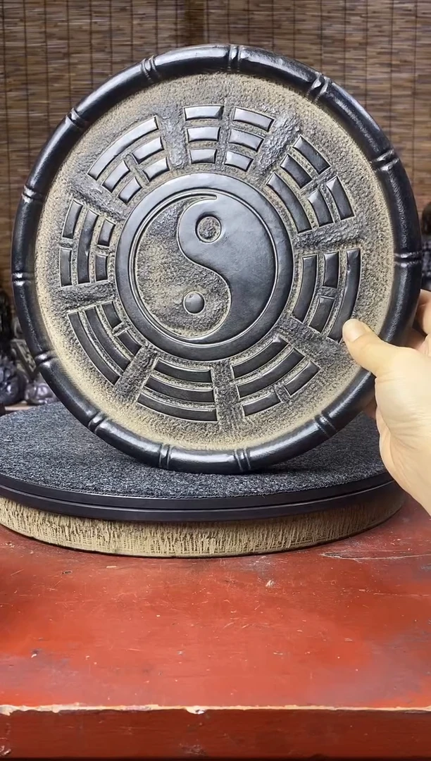 石材天然青石石雕28太极