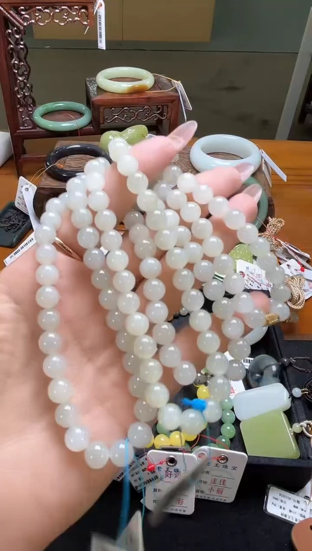 项链未镶嵌和田玉卡8新疆于田 妈妈链 多样性发一