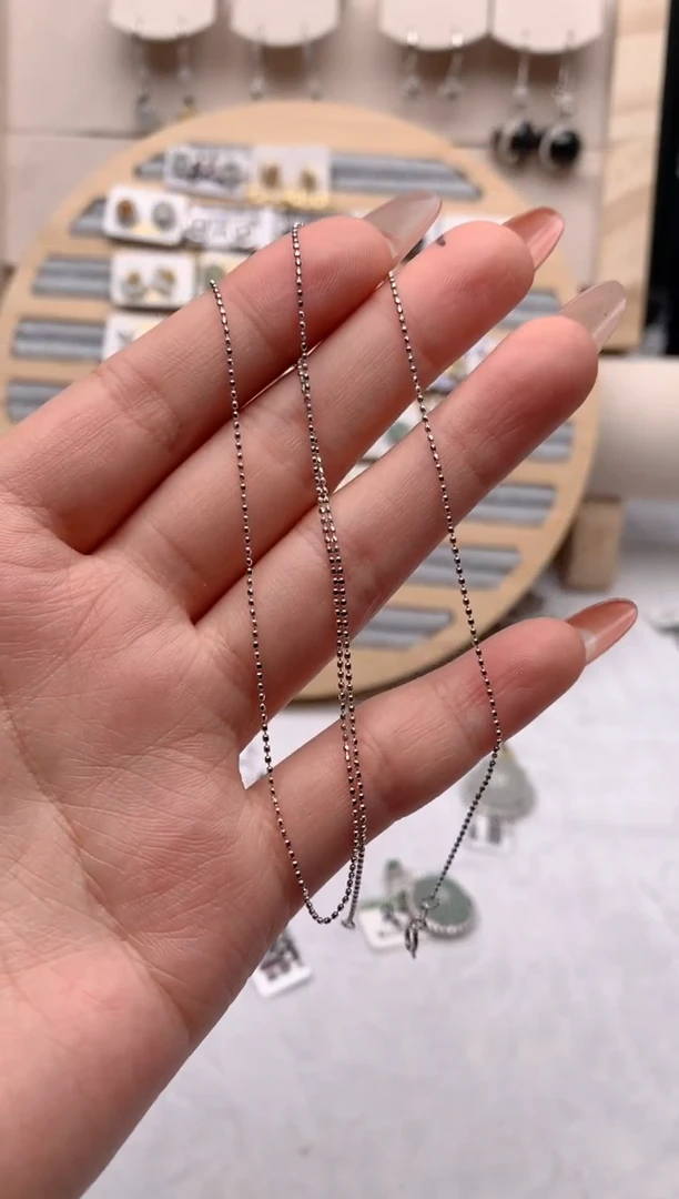 【闪购商品】翡翠项链银S925镶嵌3号