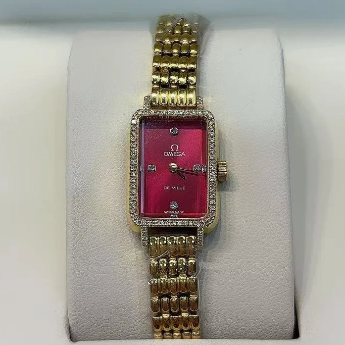 95新 Omega/欧米茄 手动机械腕表后镶钻/径18x23/腕周18/25610489