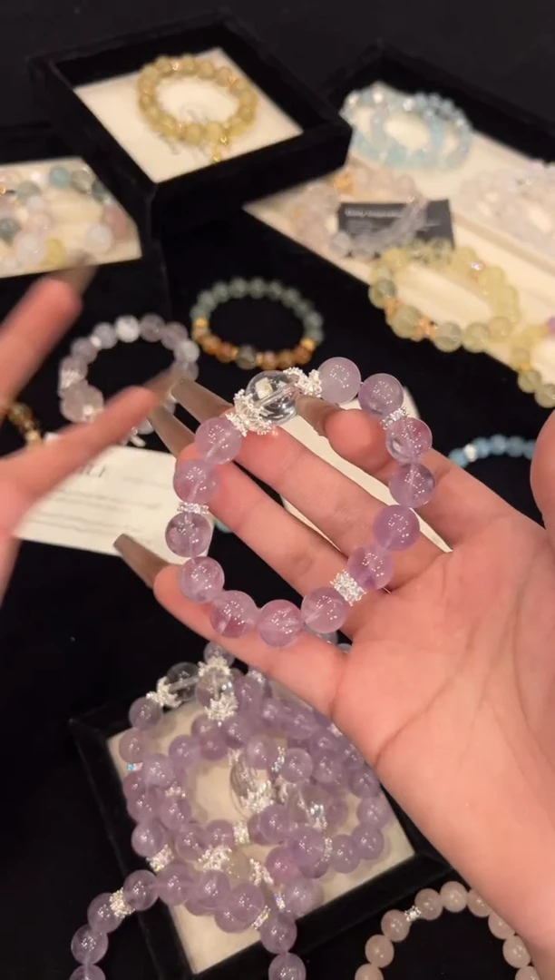 【闪购商品】水晶手链合金紫水晶手链x1391