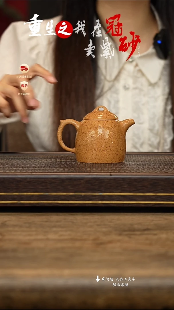 茶壶紫砂冠砂茶器22