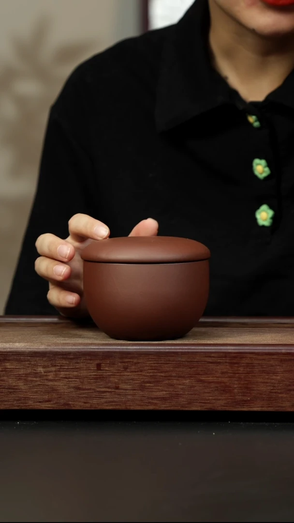 紫砂茶叶罐底槽清 栗子茶叶罐