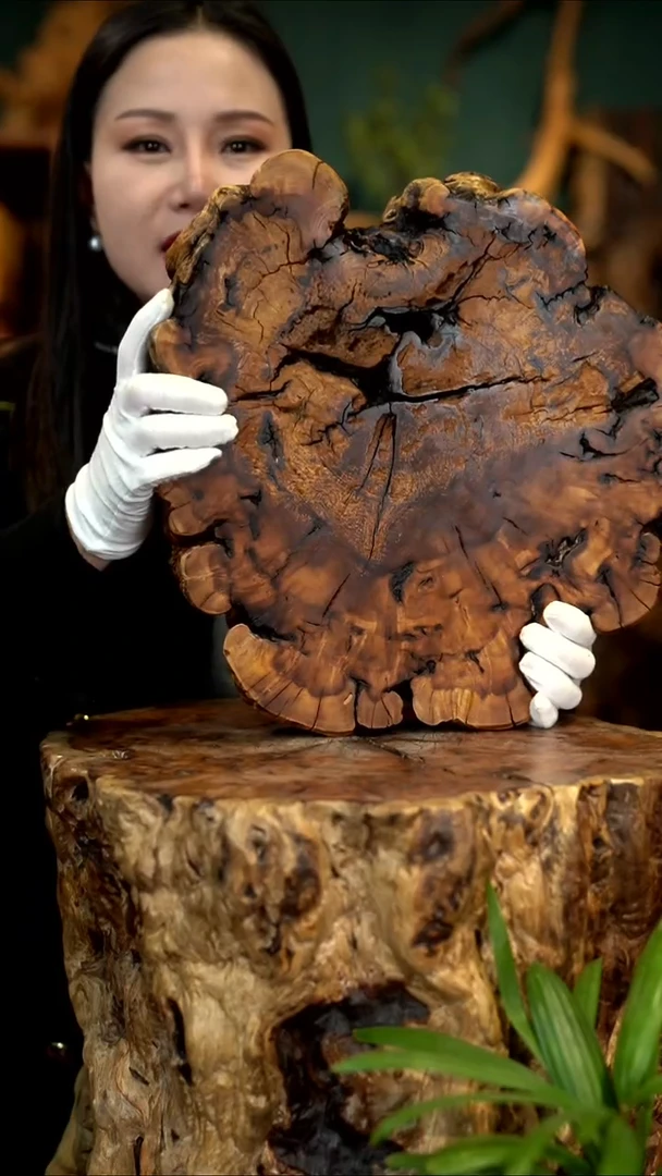 木雷击枣木底座