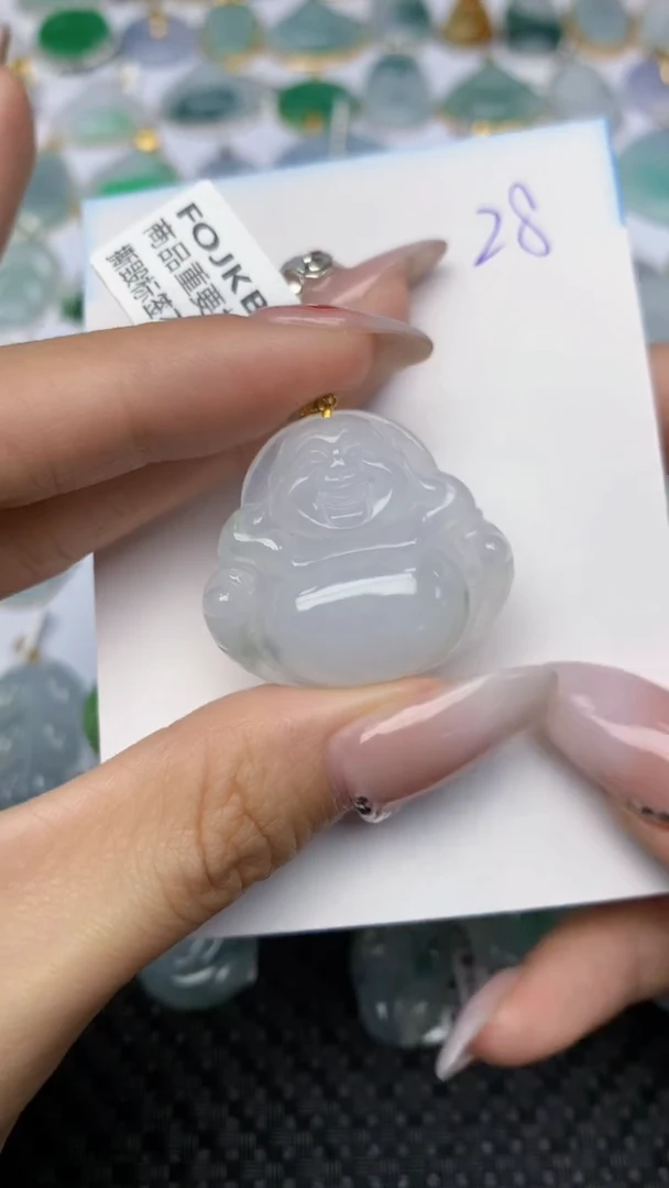【闪购商品】翡翠颈饰18K金镶嵌 天然翡翠A货