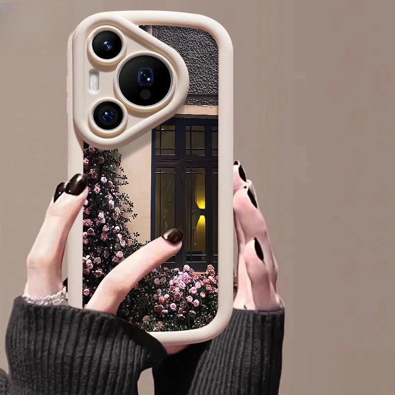 满屏玫瑰适用华为pura80pro手机壳新款p70ultra小众pura60软硅胶