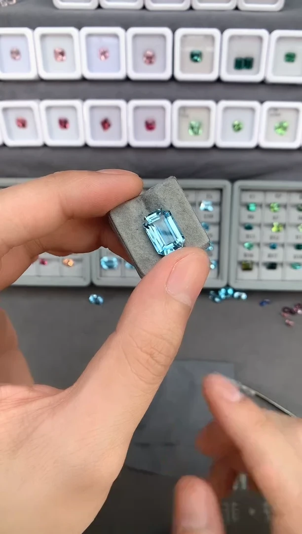 【闪购商品】定制海蓝宝石裸石未镶嵌e19  7.05ct