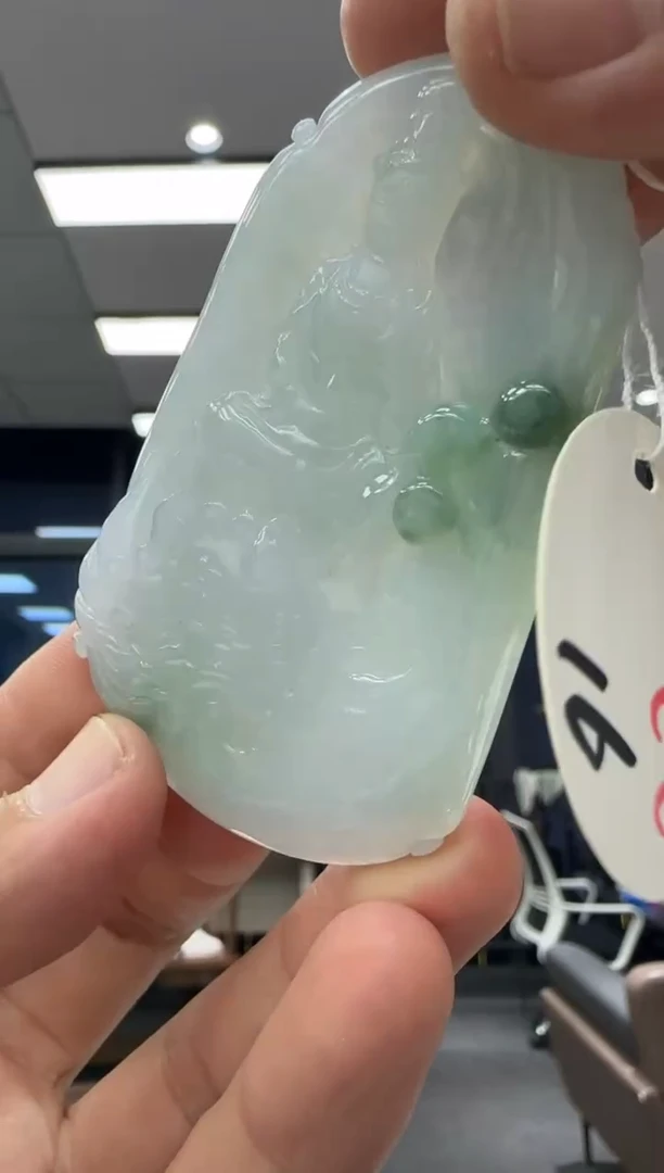颈饰未镶嵌翡翠天然翡翠A货孤品一件