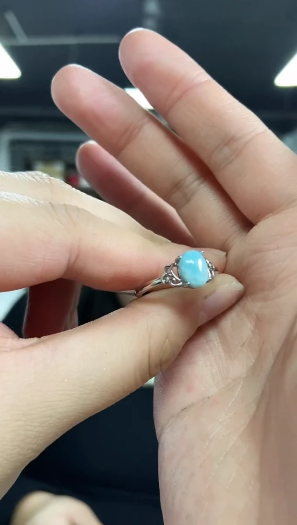 【闪购商品】针钠钙石（海纹石）戒指未镶嵌多样性发其一颜色微差