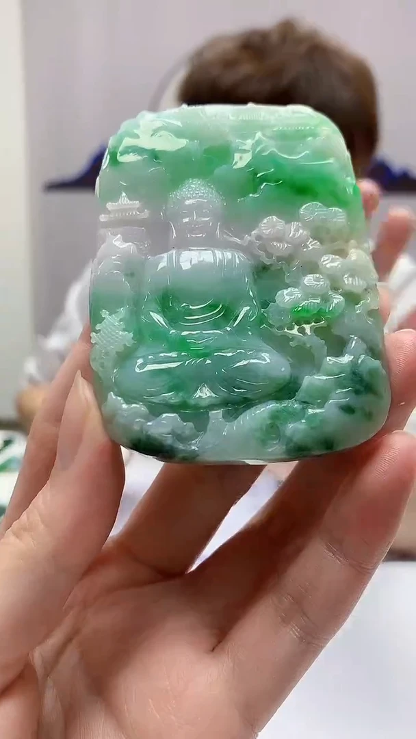 【闪购商品】定制翡翠未镶嵌4868zm-毛货挂件239佛