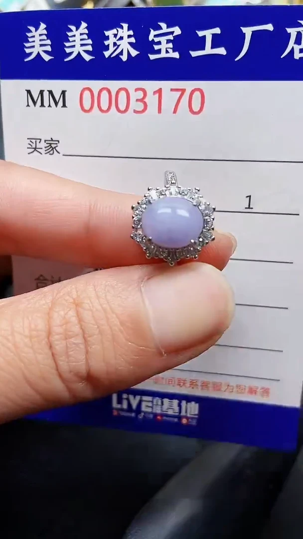 颈饰银S925镶嵌翡翠3170