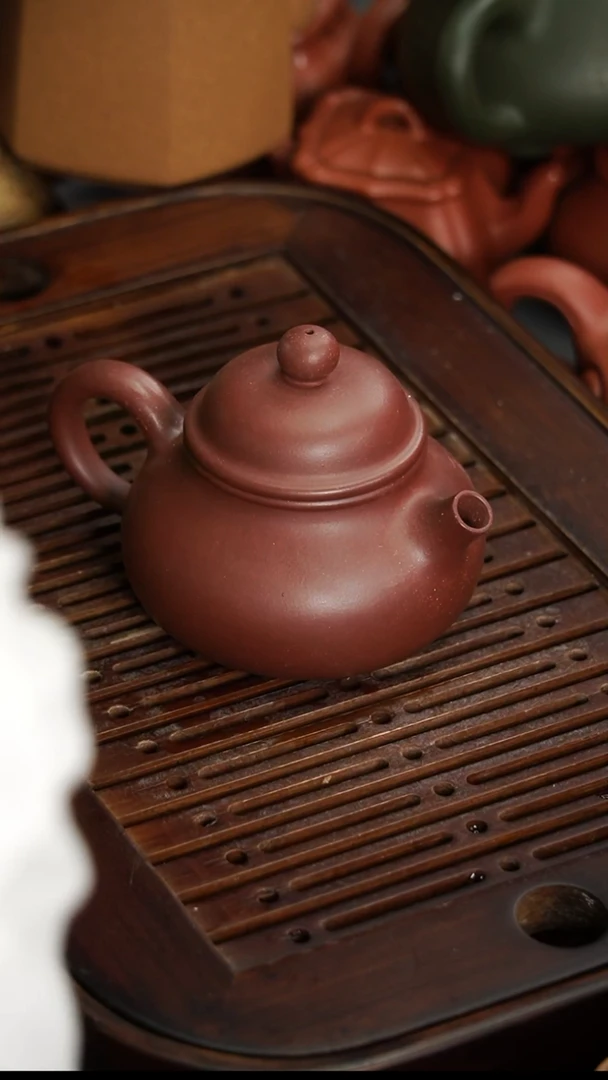 茶壶紫砂宜兴紫砂紫泥容天200毫升