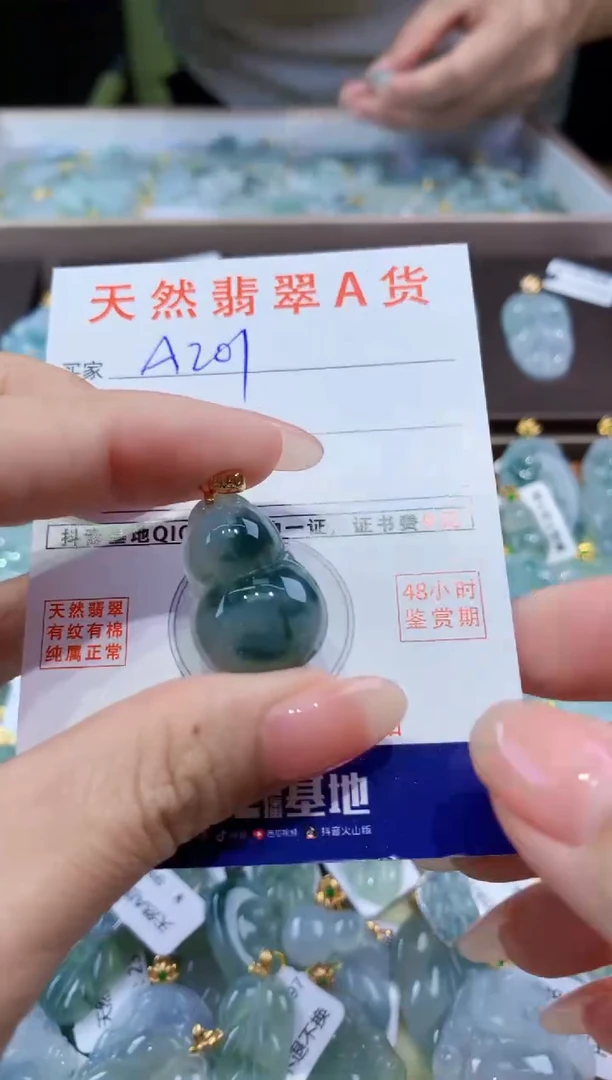 颈饰未镶嵌翡翠天然翡翠A货挂件