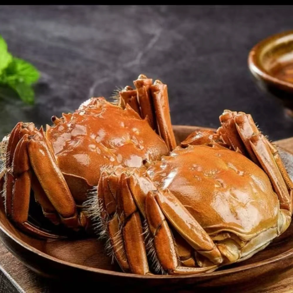 【活蟹礼盒装】江苏河蟹母蟹1.4-1.6两到手10只清蒸香辣鲜活顺丰冷