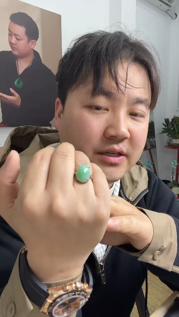 【闪购商品】翡翠戒指银S925镶嵌戒指
