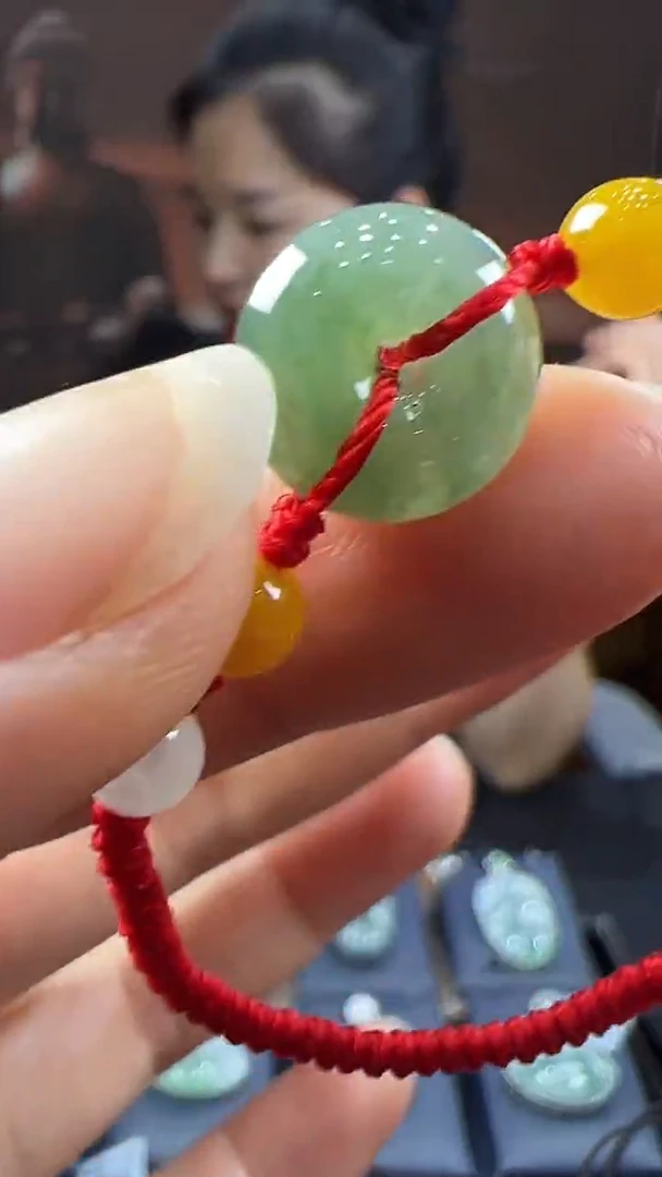 未镶嵌挂件翡翠儿童手绳