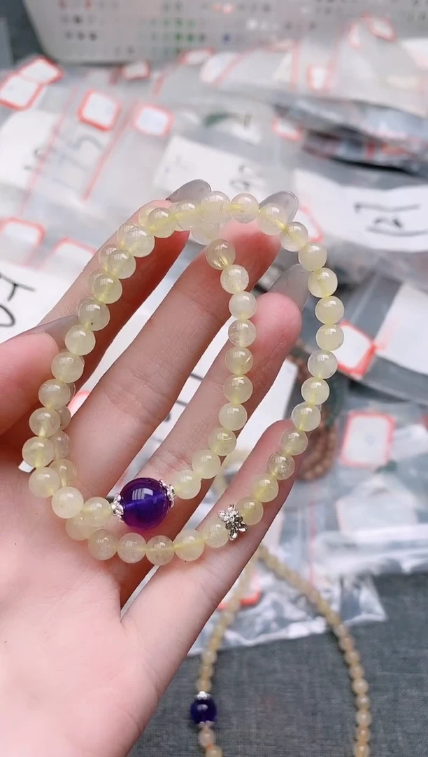 水晶手链未镶嵌多样性发拍一发一