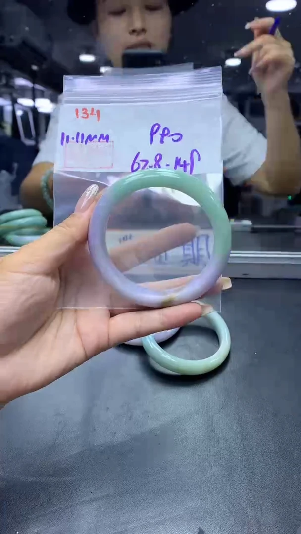 未镶嵌定制翡翠134手镯62.8+990元+拍一发一