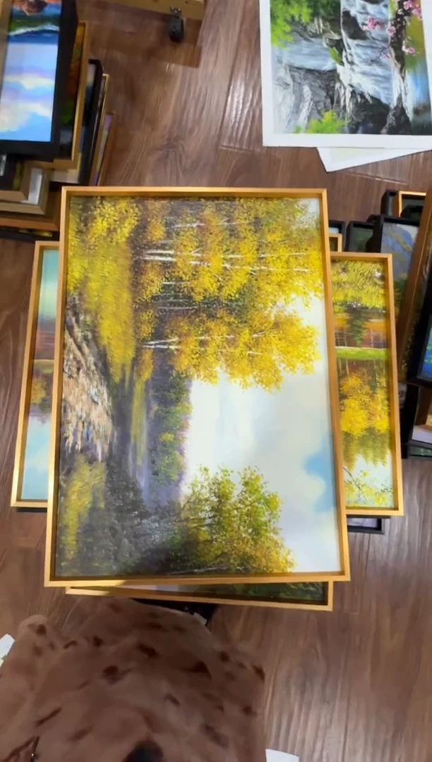 油画【已装裱】朝鲜一级画家原创手绘油画作品