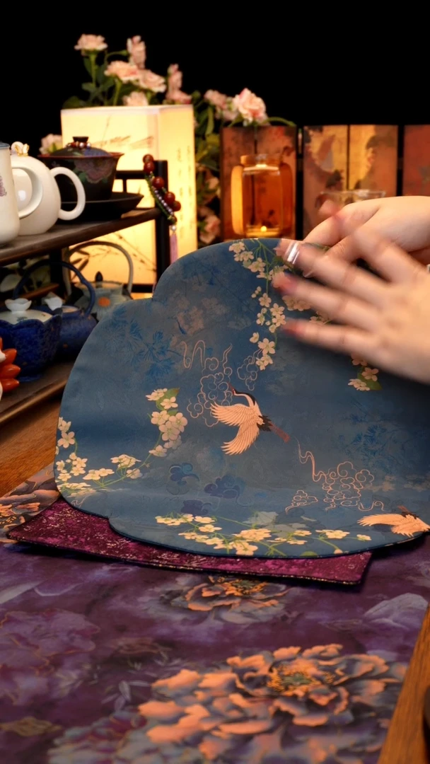 蓝色仙鹤茶席·······