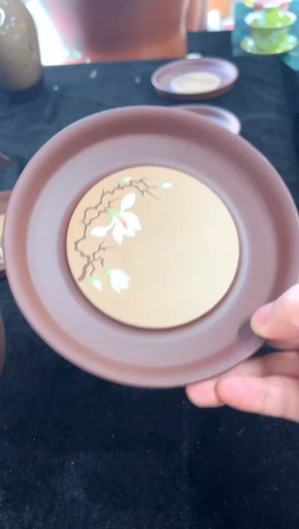 茶壶紫砂壶承 直径12.5cm 厚2.5cm