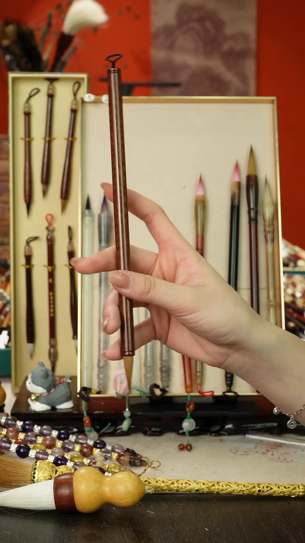 136号闪孤品高货毛笔链接 清水试笔 蘸墨不退