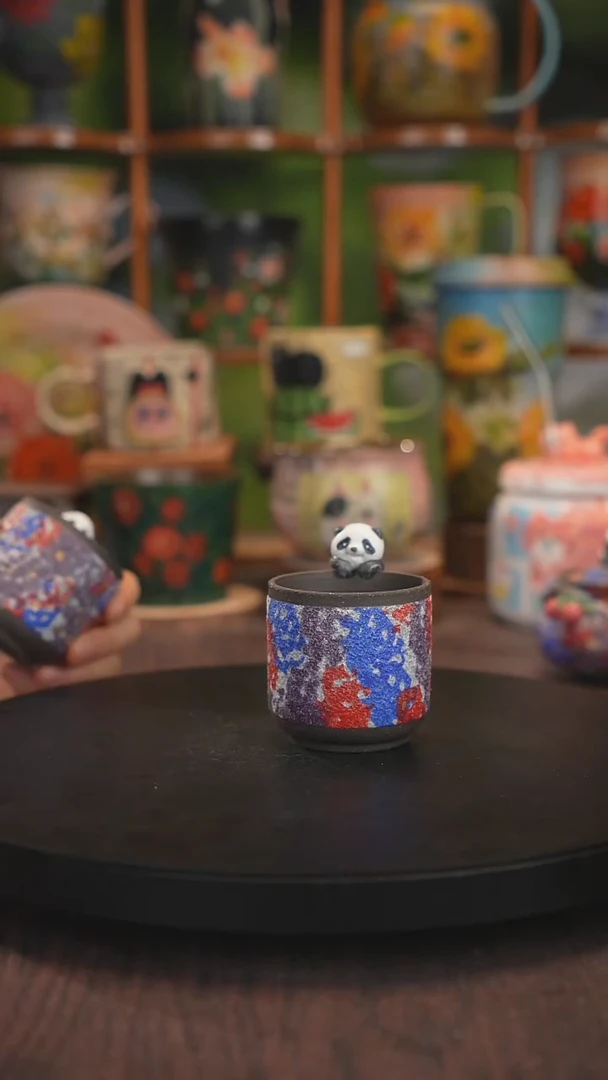紫砂油画釉下彩手绘