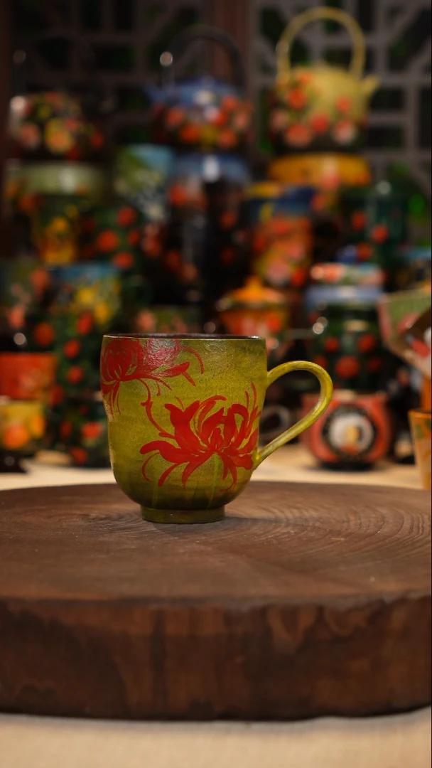 紫砂油画釉下彩手绘