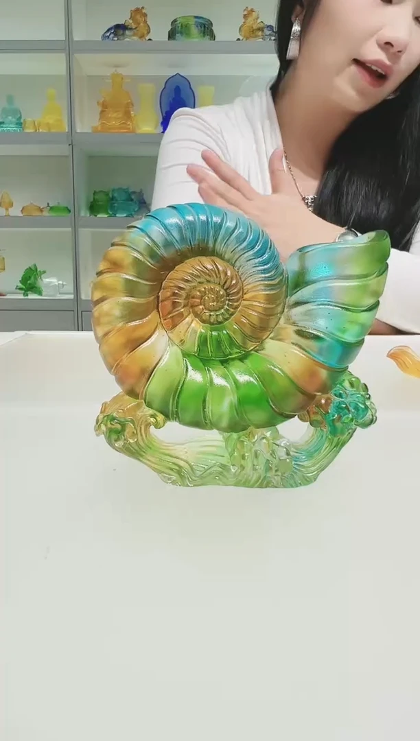 手工艺品琉璃古法琉璃菊石