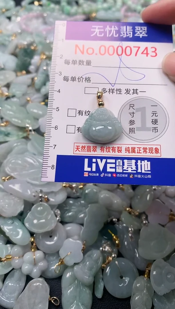 吊坠(不含链)未镶嵌翡翠743
