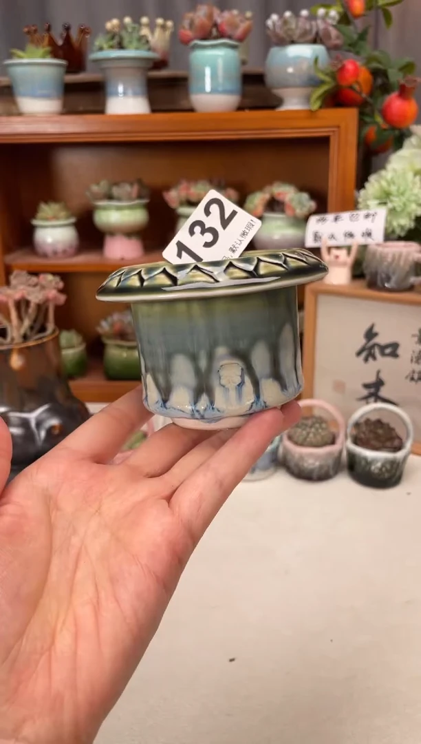 瓷片132知木小芳花盆