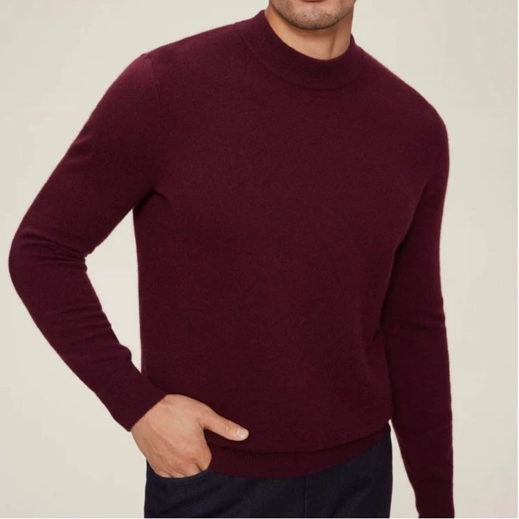 A【2501】休闲简约慵懒无缝羊绒圆领套头秋冬针织衫羊绒衫长袖