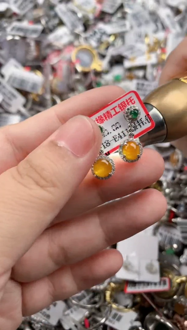 银S925镶嵌戒指翡翠4444----3