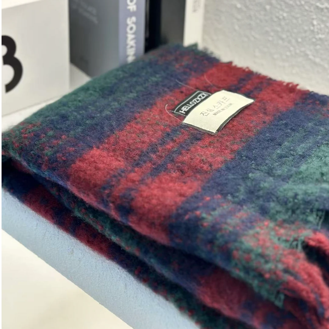 2024秋冬新款圣诞风围巾时尚百搭经典保暖气质韩版