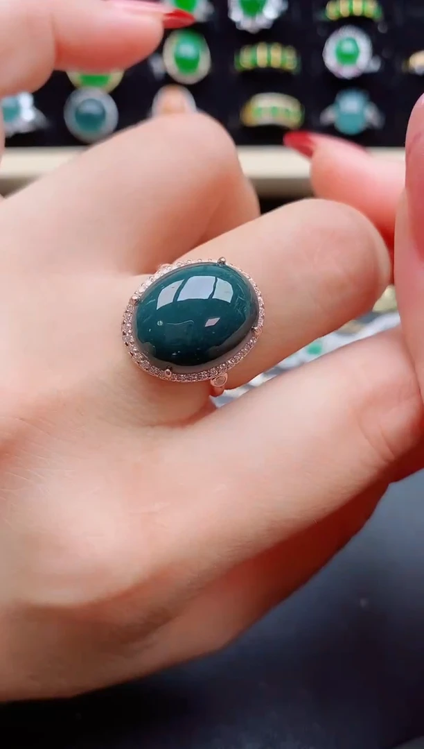 【闪购商品】翡翠戒指银S925镶嵌1321321