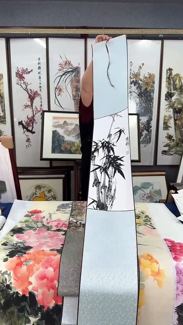 国画卷轴竹子 20*125
