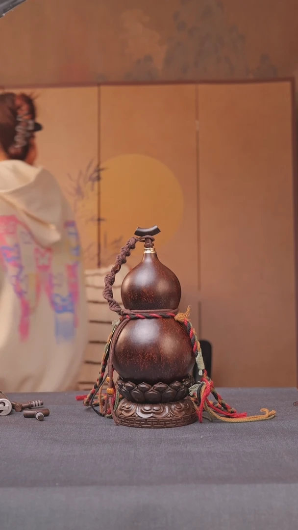 183号链接精品大漆葫芦现货现发[一物一拍]不包含莲花底座