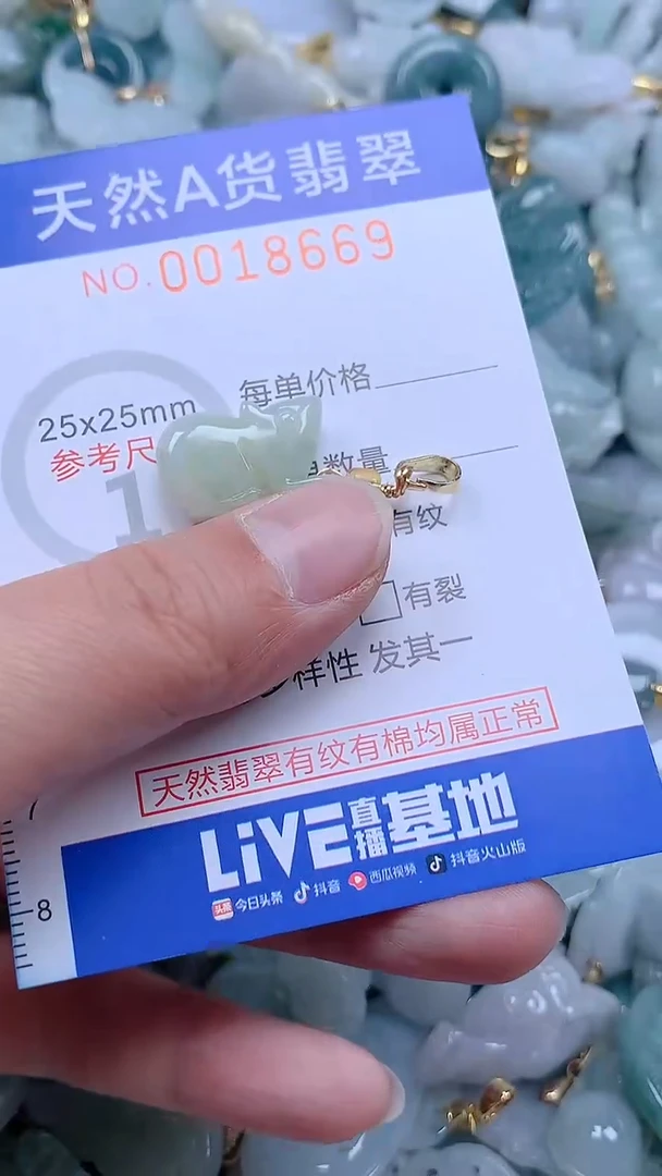 翡翠未镶嵌吊坠(不含链)1