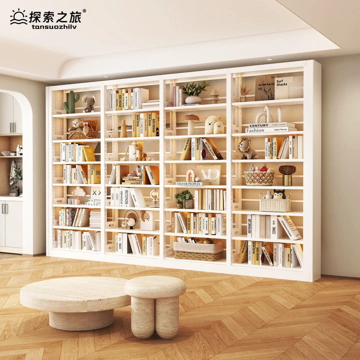 【T8至尊版】2.4米高副架家用钢制书架置物架绘本架客厅储物架