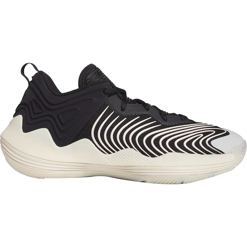 大Adidas/阿迪达斯男款耐磨运动训练黑白鸳鸯篮球鞋IE7806