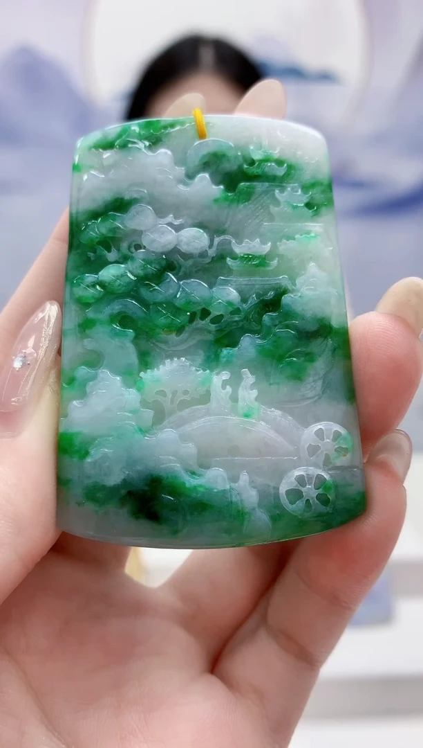 未镶嵌定制翡翠4812jw-毛货挂件85