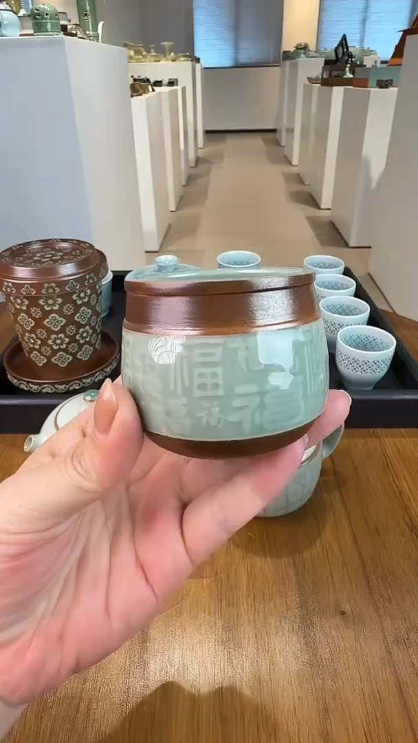 青瓷手工茶器包邮