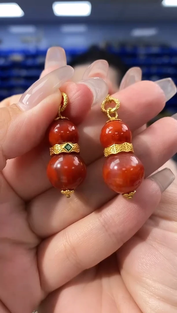 玛瑙/玉髓吊坠(不含链)银S925镶嵌多样性发货发其一