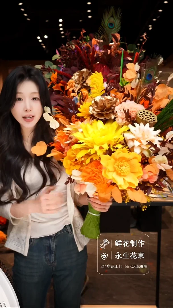 手工艺品琉璃手工花器花束空运包邮送货上门-以图片为准