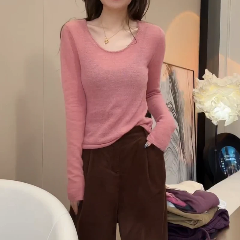 2025韩系新款法式轻薄显瘦女秋冬长袖针织衫LK2507000