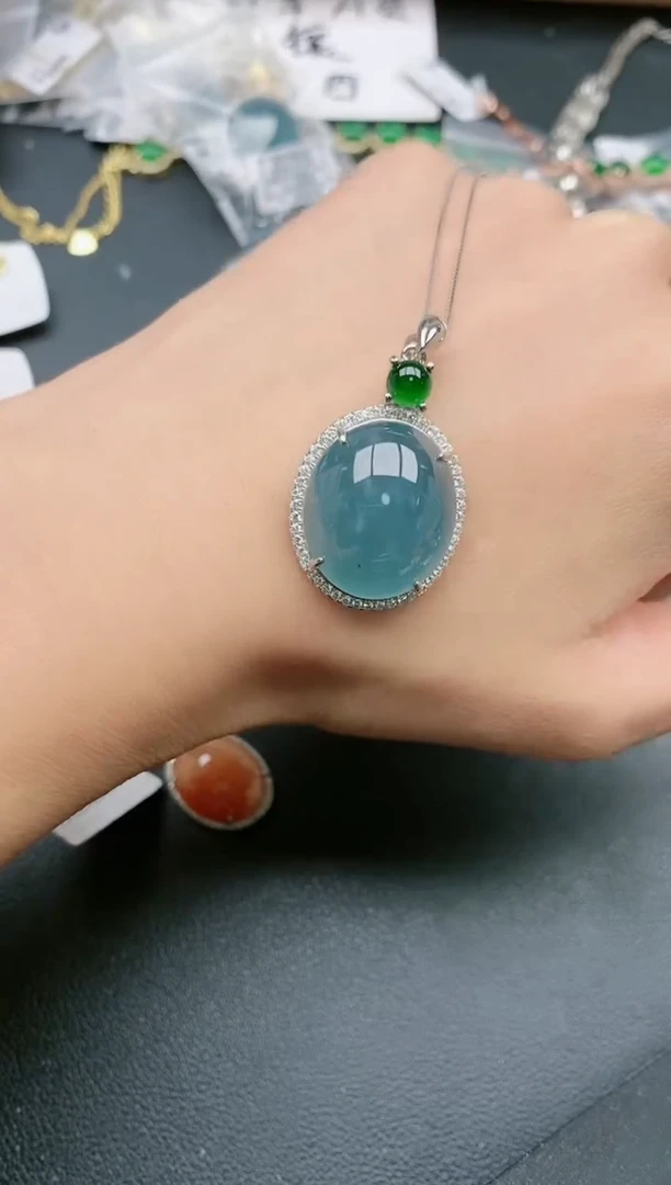 翡翠戒指银S925镶嵌1111