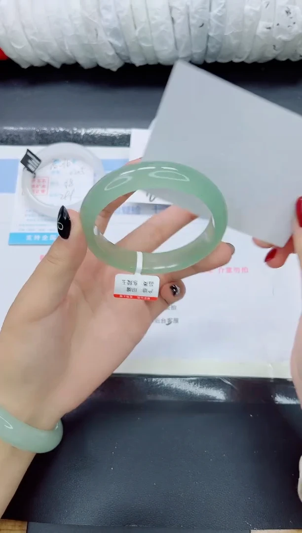 未镶嵌手镯石英质玉0206-圈口60