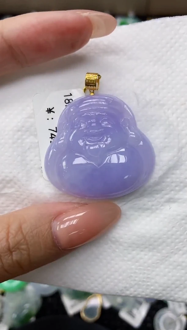 颈饰18K金镶嵌翡翠11111111111