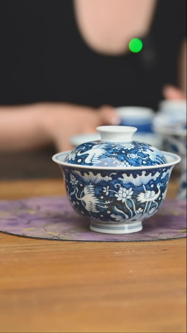 盖碗一鹭莲科盖碗130cc