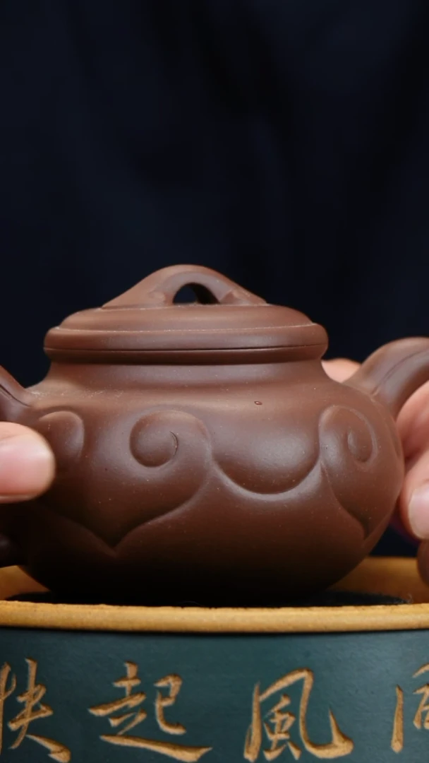 手工紫砂大彬如意仿古紫砂壶220cc